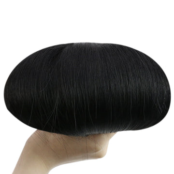 Fshine Handmade Virgin Hair Weft Solid Color Jet Black 100% Hair Sew In Weft Human Hair Bundles(#1) - FShine Shop